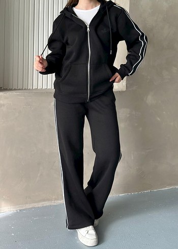 Siyah beymen club Çizgili Kadın Eşofman Takımı - Görsel 4