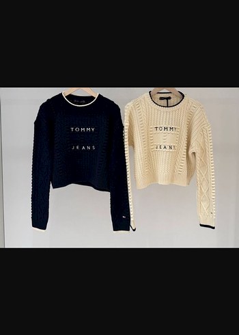 Tommy Jeans Beyaz Örgü Kadın Kazak - Görsel 2