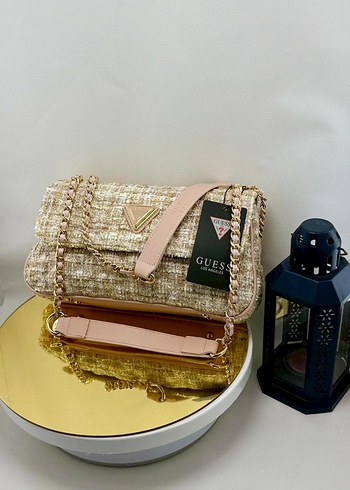 Guess Zincir Detaylı pembe Renk Kadın Çanta İTHAL