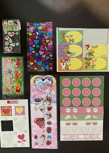 Renkli Pembe Planlayıcı Çıkartma Seti - Görsel 3