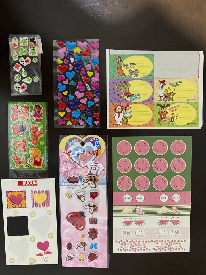 Renkli Pembe Planlayıcı Çıkartma Seti - Görsel 3