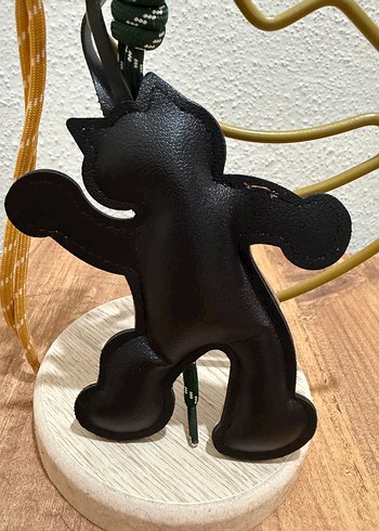 Püsküllü Kahverengi Kadın Anahtarlık - Görsel 3