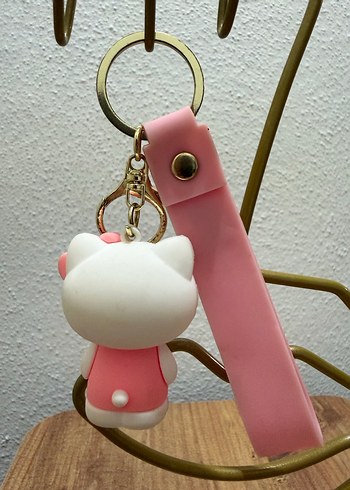 Pembe Hello Kitty Püsküllü Anahtarlık - Görsel 2