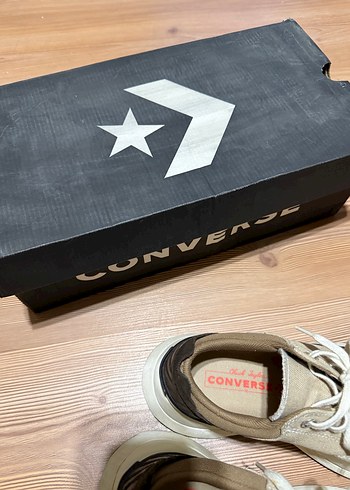 Bej Converse Kadın Spor Ayakkabı - Görsel 4