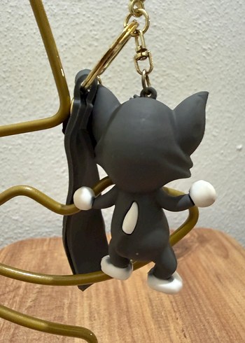 Gri Püsküllü Gotik Kadın Anahtarlık - Görsel 4