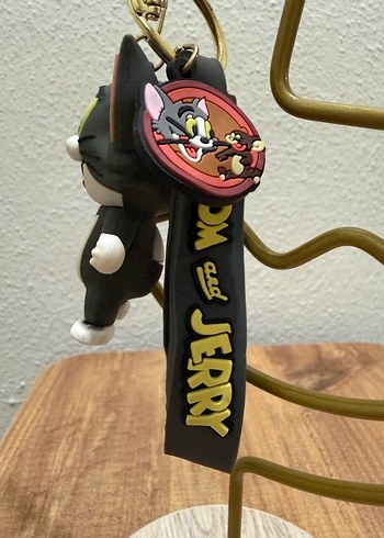 Gri Püsküllü Gotik Kadın Anahtarlık - Görsel 3