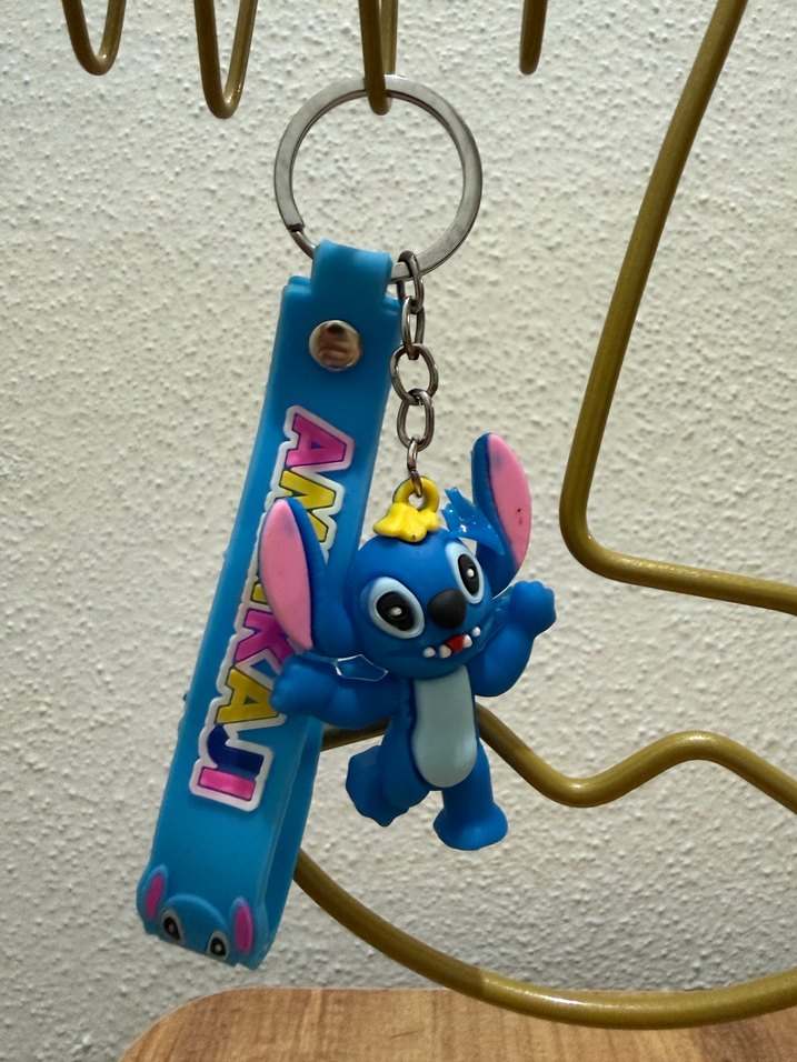 Renkli Stitch Figürlü Anahtarlık ve Püskül - Görsel 2
