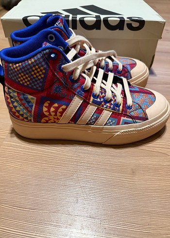 Renkli Adidas Yüksek Topuklu Kadın Spor Ayakkabı - Görsel 6