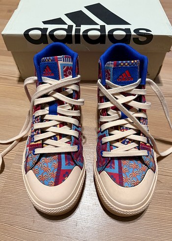 Renkli Adidas Yüksek Topuklu Kadın Spor Ayakkabı - Görsel 5