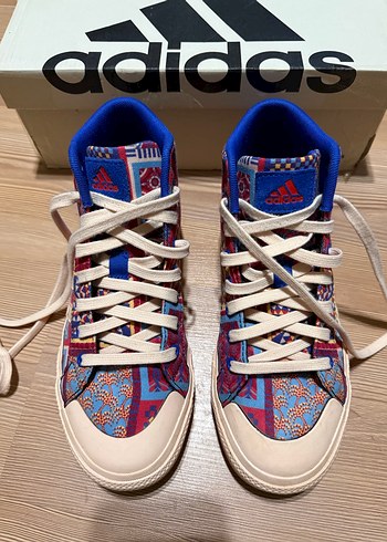 Renkli Adidas Yüksek Topuklu Kadın Spor Ayakkabı - Görsel 3