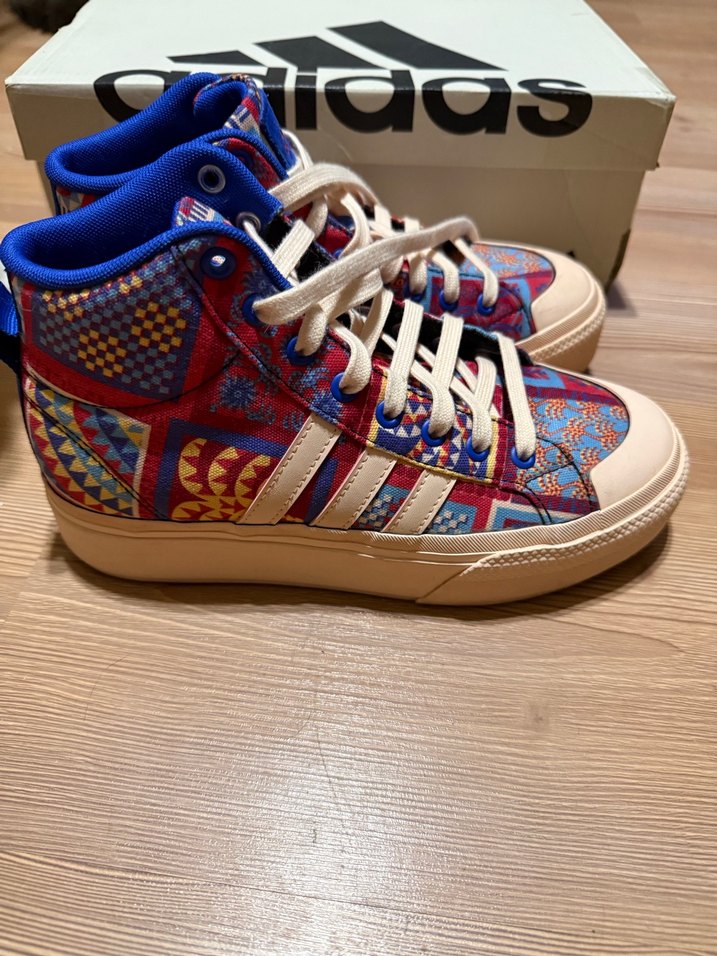 Renkli Adidas Yüksek Topuklu Kadın Spor Ayakkabı - Görsel 4