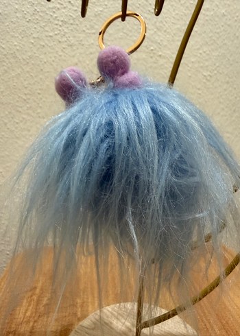 Bohem Mavi Püsküllü Anahtarlık - Görsel 2