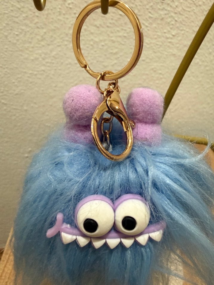 Bohem Mavi Püsküllü Anahtarlık - Görsel 3