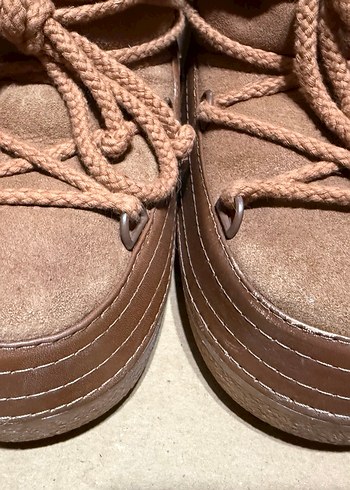 Kahverengi Süet Kürklü Kadın Dolgu Topuk Bot Cool Moon - Görsel 5