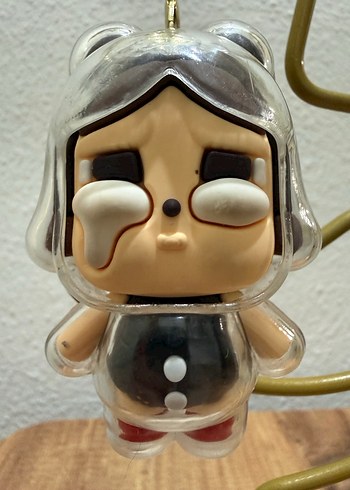 Kahverengi Püsküllü Punk Anahtarlık Cry Baby - Görsel 4