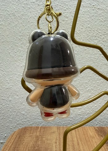 Kahverengi Püsküllü Punk Anahtarlık Cry Baby - Görsel 2