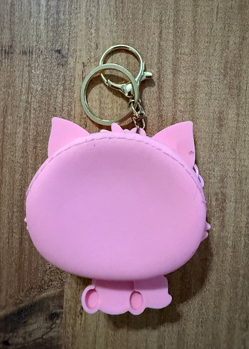 Fermuarlı Pembe Kedi Anahtarlık - Görsel 2