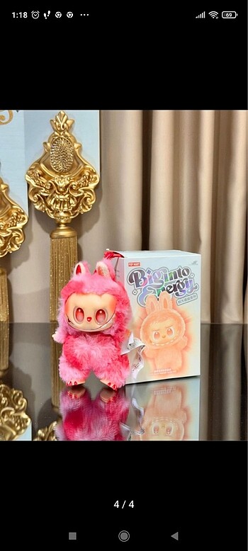 diğer Beden çeşitli Renk YENİ LABUBA PELUŞ ANAHTARLIK