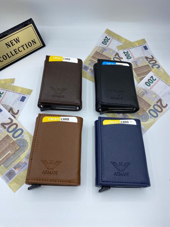 Siyah Baskılı Erkek Cüzdanları - Trendy İş Stili - Görsel 3