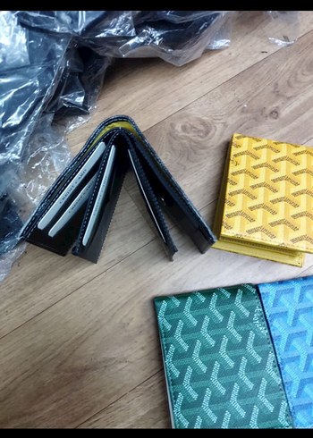 Çok Renkli erkek goyard cüzdan - Görsel 6