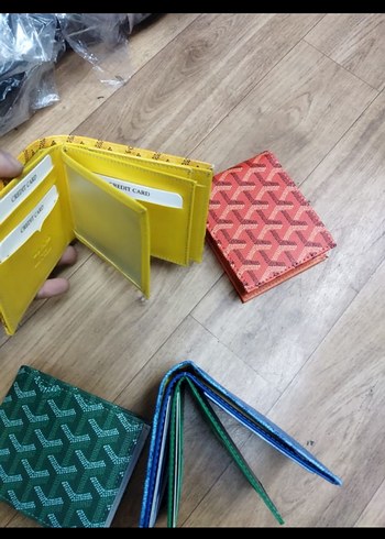 Çok Renkli erkek goyard cüzdan - Görsel 4