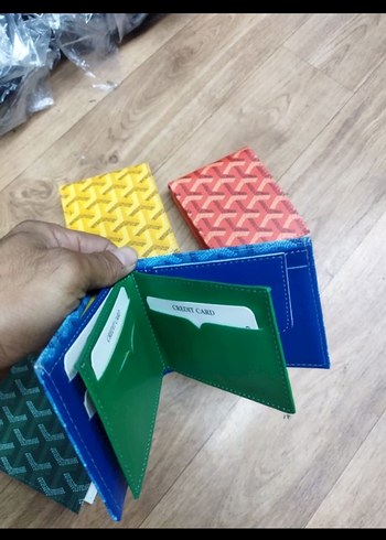 Çok Renkli erkek goyard cüzdan - Görsel 3