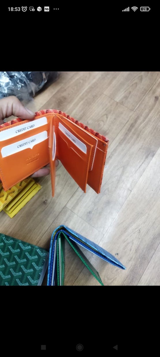 Çok Renkli erkek goyard cüzdan - Görsel 5