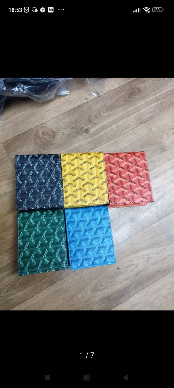 Çok Renkli erkek goyard cüzdan - Görsel 2