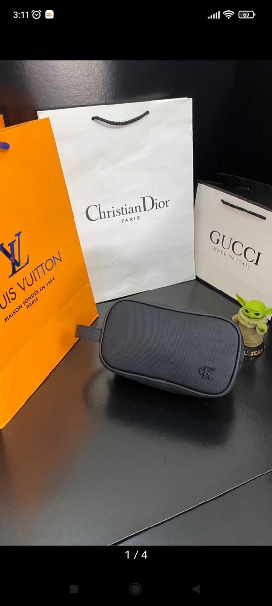 Prada Siyah Fermuarlı Erkek el çantadı - Görsel 3