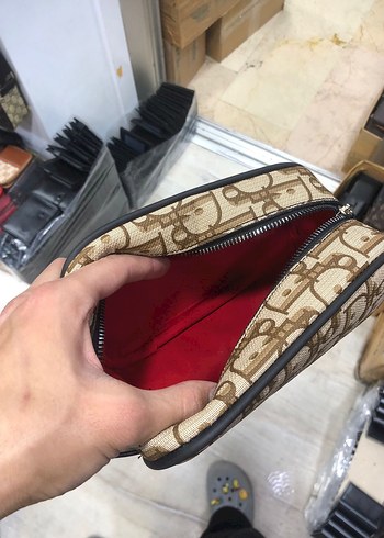 Kahverengi Yılan Desenli Fermuarlı Kadın Çanta - Görsel 6