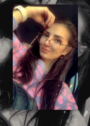 Pembe Leopar Desenli Örgü Kadın Kazak - Görsel 2