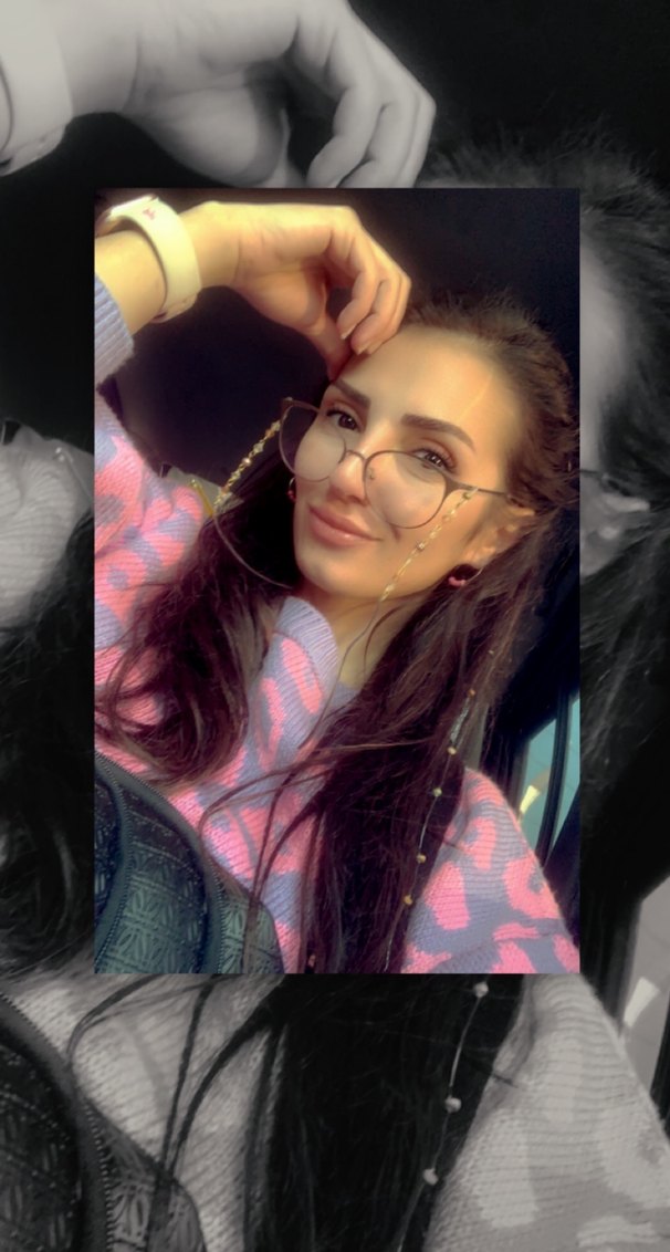 Pembe Leopar Desenli Örgü Kadın Kazak - Görsel 2