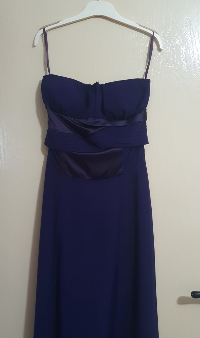 mor Straplez Uzun Abiye Elbise - Görsel 3