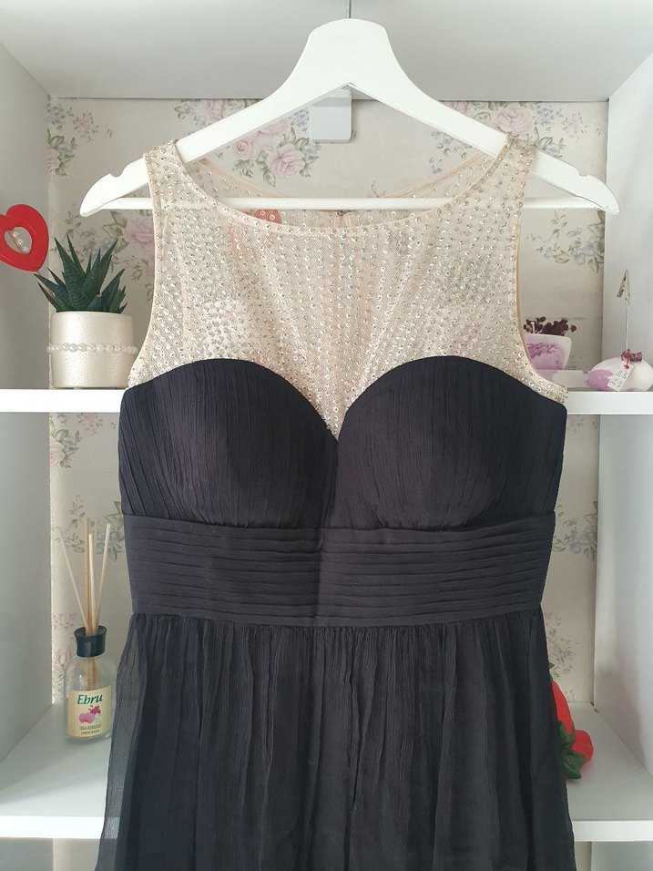 Siyah Uzun  Abiye Elbise - Görsel 2