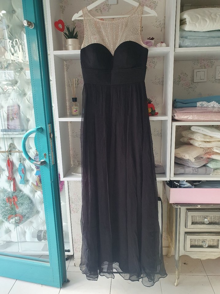 Siyah Uzun  Abiye Elbise - Görsel 4