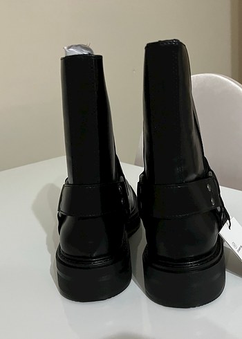 Biker bot siyah pull and bear - Görsel 7