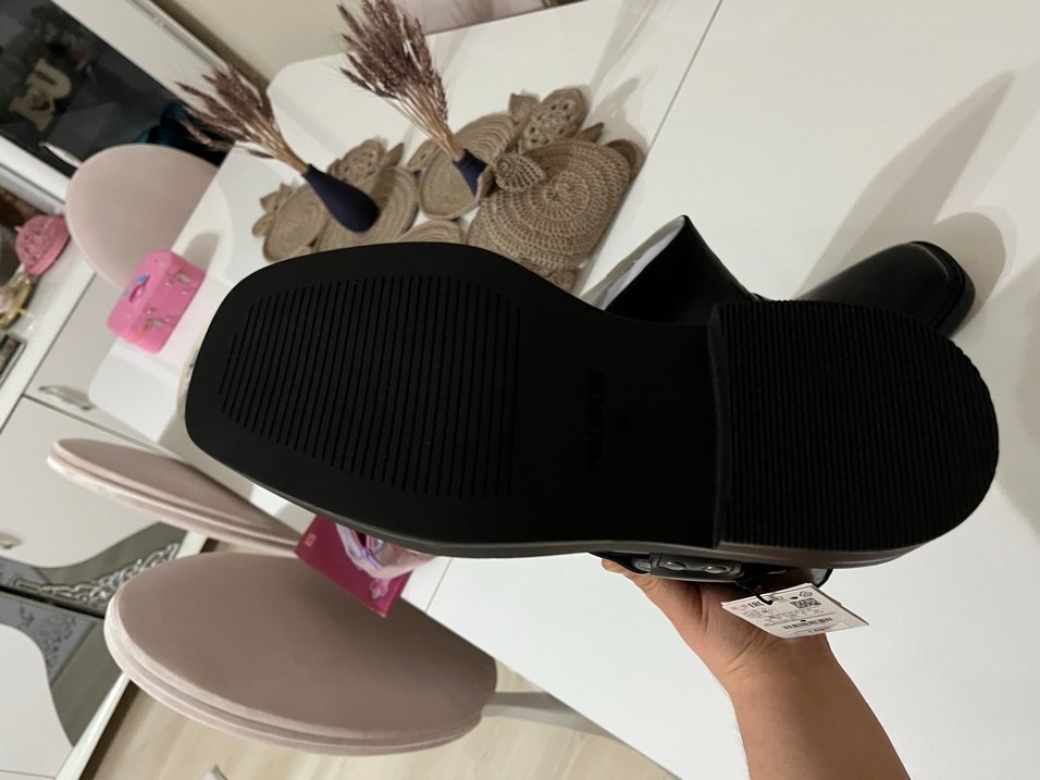 Biker bot siyah pull and bear - Görsel 5