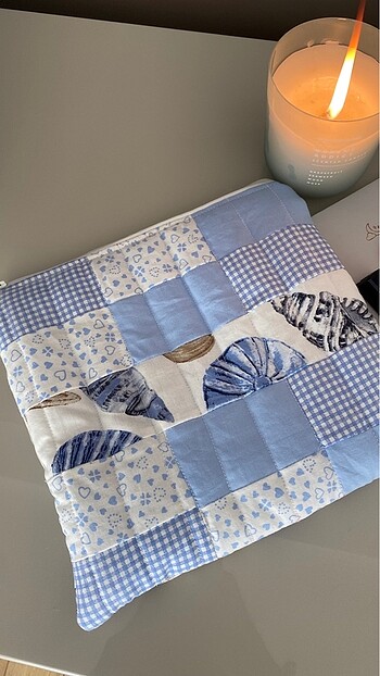 American Vintage İki Taraflı Patchwork Makyaj Çantası/El Çantası