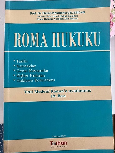 Roma Hukuku Özcan Karadeniz Çelebican