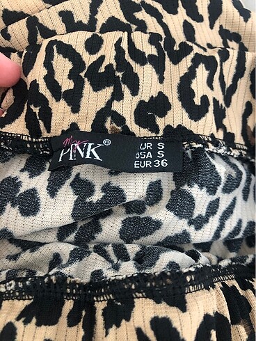 s Beden çeşitli Renk Leopar desenli şort etek