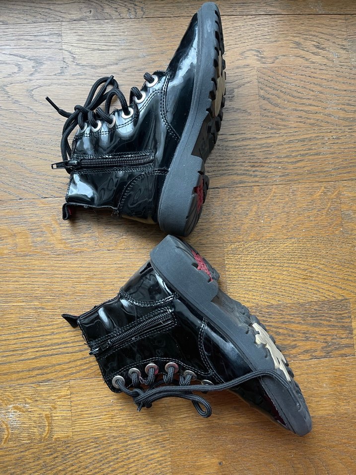 ZARA Kız Çocuk Siyah Goth Botlar - Görsel 3