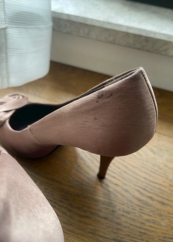 Bej Kadın Saten Yüksek Topuklu Stiletto - Görsel 4