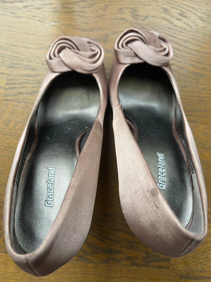 Bej Kadın Saten Yüksek Topuklu Stiletto - Görsel 5