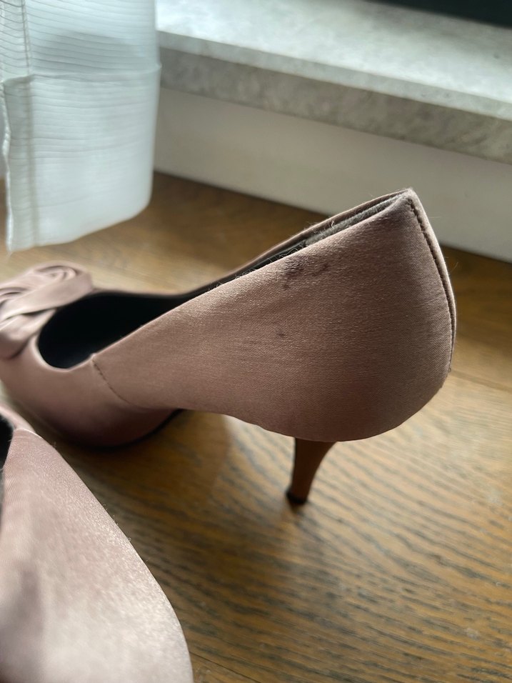 Bej Kadın Saten Yüksek Topuklu Stiletto - Görsel 4