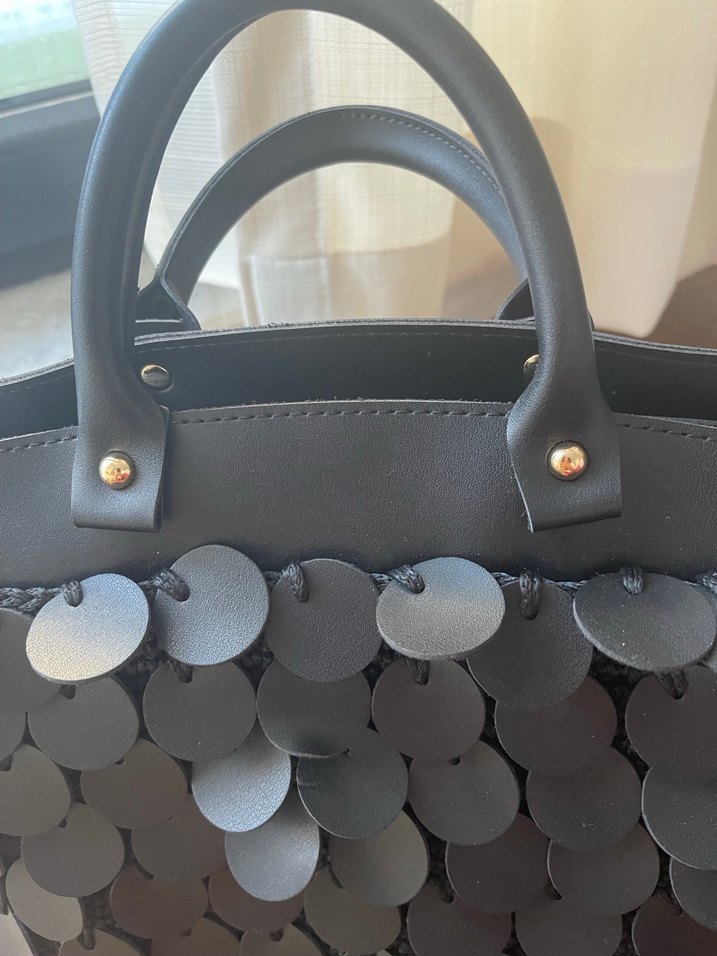 Pullu Örgü Şık Kol Çantası - Görsel 5