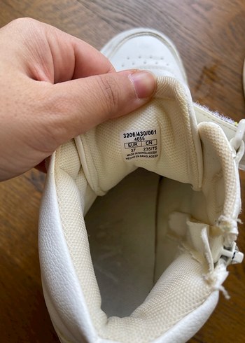 Beyaz Kadın/Çocuk Zara Dolgu Topuklu Sneakers - Görsel 3