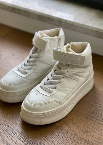 Beyaz Kadın/Çocuk Zara Dolgu Topuklu Sneakers - Görsel 2