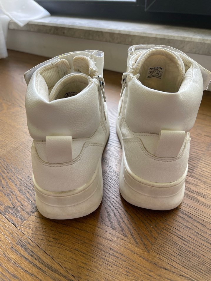 Beyaz Kadın/Çocuk Zara Dolgu Topuklu Sneakers - Görsel 4