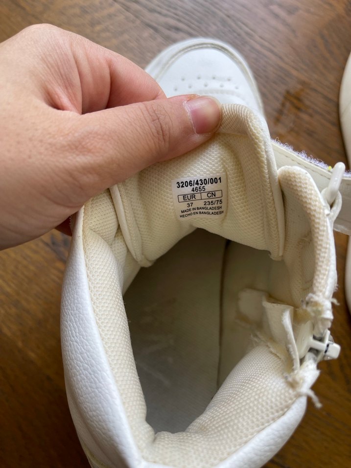 Beyaz Kadın/Çocuk Zara Dolgu Topuklu Sneakers - Görsel 3