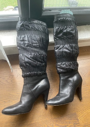 Kadın Siyah Prada Model Çizme - Görsel 4